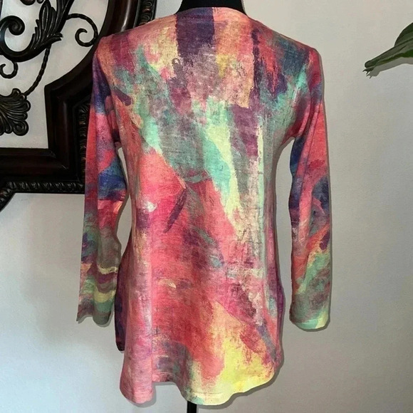 SOFT SURROUNDINGS Plein De Couleurs
Multicolored Abstract Paint Sweater … - Picture 12 of 13